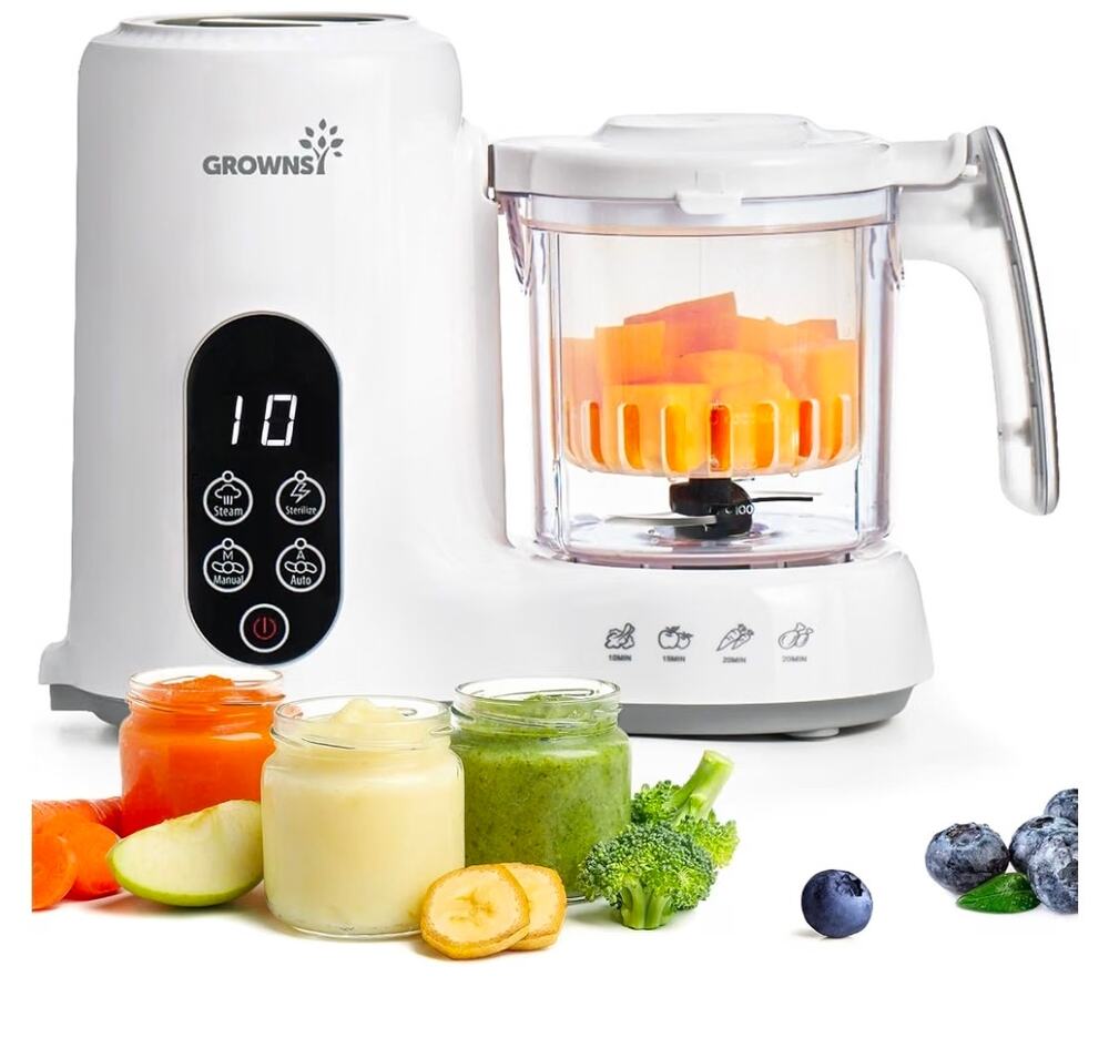Baby Food Maker, Steamer & Blender, Food Processor, White, BPA-Free, 6+ Months